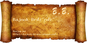 Bajnok Brúnó névjegykártya
